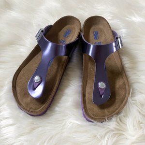 Purple Metallic Gizeh Birko-Flor Birkenstock